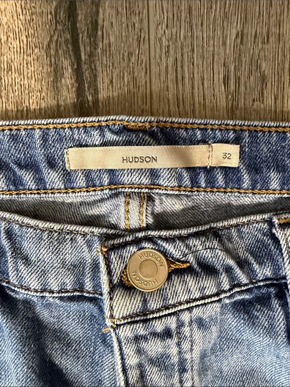 Hudson Jeans Medium Blue Wide-Leg Distressed Denim - Picture 2 of 13
